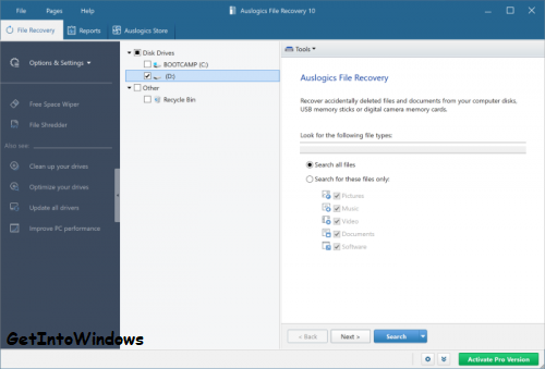 Auslogics File Recovery Professional Free Download